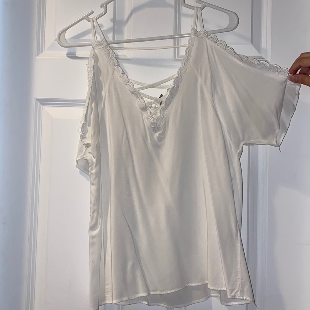 Charlotte Russe Size S. White dressy tank top